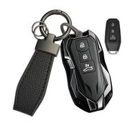 CZEMAM Cover per chiave auto in lega di zinco adatta per Audi A5 S5 Q5 A6 | Custodia protettiva per portachiavi Mech Sporty per A6 C9 Q5 MK3 Q6 SQ6 e-tron SQ5 2026 in silicone nero