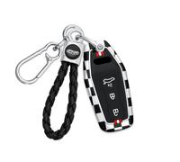CZEMAM Cover per chiave auto in silicone per Audi SQ6 e-tron GF Sportback | Custodia per chiave auto per A5 S5 B10 berlina resistente ai graffi, stile Motorsport con portachiavi a C a 3 pulsanti