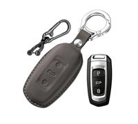 CZEMAM Custodia in pelle per chiavi auto Geely Boyue Emgrand EC7 GS GL GX3 | Custodia protettiva morbida per chiavi Borui Vision X3 X6 S1 per Proton X70, accessori chiave con portachiavi, marrone