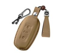 CZEMAM Custodia in pelle per chiavi auto Geely Boyue Emgrand EC7 GS GL GX3 | Custodia protettiva per chiave Borui Vision X3 S1 per Proton X70, accessori per portachiavi con portachiavi, marrone castagna