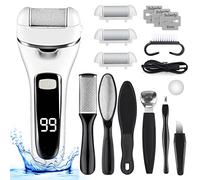 Czemo Pedicure Elettrico Professionale Piedi Calli Talloni Screpolati Lima Elettrica per Piedi Ricaricabile Lima per Piedi Elettrica con 3 Rulli di Ricambio, Set Pedicure Calli Piedi Rimozione