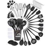Czemo Utensili Cucina Silicone 44 Pezzi Set Mestoli Cucina Silicone Resistente al Calore Antiaderenti Utensili da Cucina con Secchio Portaoggetti, Lavabile In Lavastoviglie