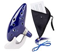 Czemo Zelda Ocarina Ceramica Contralto Tono C 12 Fori da Legenda di Zelda Ocarina di Tempo Triforza Link Cosplay Replica, Libro di Testo