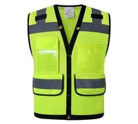 Cześć, Vesta Vis, Traffic Work Vest Pockets Surveyor Engineer Mesh Night Warning Multicolor S-XXL(Color 49,M)