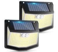 CZHHMART Luce Solare Esterni Rilevatore Movimento: 248 LED Luce Solare Esterna Sensore 3 Modalità 270° Illuminazione IP65 Impermeabile Faretto da Esterno a Parete Applique per Giardino Garage 2 Pezzi