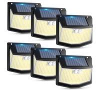 CZHHMART Luce Solare Esterni Rilevatore Movimento: 248 LED Luce Solare Esterna Sensore 3 Modalità 270° Illuminazione IP65 Impermeabile Faretto da Esterno a Parete Applique per Giardino Garage 6 Pezzi