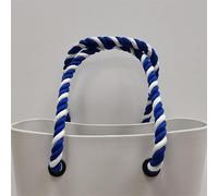 CZHJM 1/2 Paio 65CM Corda Arancione/Bianco Maniglia di Ricambio per Obag Craft O Bag Manici Corti/Lunghi Maniglie per Borse in Corda Manico in Corda per Fare Borse