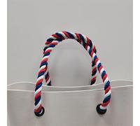 CZHJM 1/2 Paio 65CM Corda Arancione/Bianco Maniglia di Ricambio per Obag Craft O Bag Manici Corti/Lunghi Maniglie per Borse in Corda Manico in Corda per Fare Borse