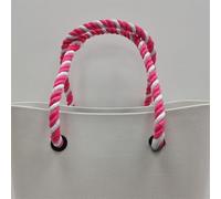 CZHJM 1/2 Paio 65CM Corda Arancione/Bianco Maniglia di Ricambio per Obag Craft O Bag Manici Corti/Lunghi Maniglie per Borse in Corda Manico in Corda per Fare Borse