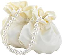 CZHJM 18 * 13CM Borsa in Raso Borsa da Sera con Perle Borsa da Sposa da Sposa Borsa da Ballo Borsa da Damigella d'Onore per Il Giorno delle Nozze Pochette da Donna con Perle