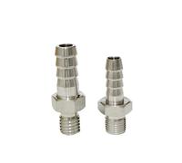 CZMDKEXM 1PC 6mm Hose Barb OD To M10x1.25 Metric Male Thread 304 Stainless Steel High Pressure Pipe Fitting