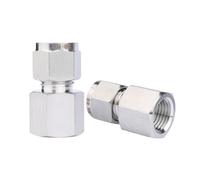 CZMDKEXM 1PC Fit Tube OD 6mm To 1/8" BSPP Female Thread 304 Stainless Steel Double Ferrule Pipe Fitting Adapter