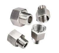 CZMDKEXM 1PC M8x1.25 to M10x1 Metric Female to Male Thread 304 Stainless Steel Pipe Fitting