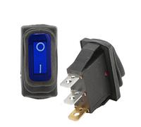 CZMDKEXM 1Pcs KCD3 Rocker Light Switch 2 Position 3 Pin Blue with Light 12V