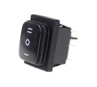 CZMDKEXM 1pcs On-off-On 12V 6Pin DPDT Rocker Switch Self Locking Rectangle Momentary Car Boat Black