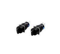 CZMDKEXM 5Pcs AS6-Y 16mm knob Round Switch Button Selection,2 Position 3-Pin 1NC1NO Self-Locking