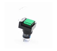 CZMDKEXM 5pcs Green LA16 24v Light Push Button Switch 16mm with Light with 16mm mounting Hole Protection Cover momentary