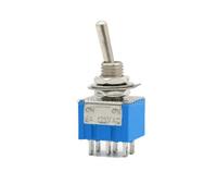 CZMDKEXM 5Pcs MTS-202 Light Blue Toggle Switch Latching AC 125V/6A 250V/3A
