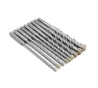 CZMDKEXM 9pcs SDS Plus Drill Bit Set 160mm for Concrete Wall Brick Block Masonry Hole Saw Hammer Drilling Bits 5 6 8 10 12 14 mm