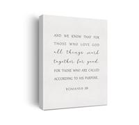 CZMDKEXM All Things Work Together Canvas - Inspirational Word Art for Wall, Minimalist Decor, or Housewarming Blessing Gift(Unframed,08x12inch(20x30cm))