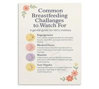 CZMDKEXM Breastfeeding Guide Metal Sign Common Nursing Issues and Solutions Educational Chart for Mothers Room 8 X 12 in