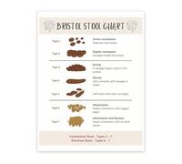 CZMDKEXM Bristol Stool Chart Metal Sign Reference Poster for Healthcare Professionals Gastroenterology Office Patient Education 8 X 12 in