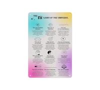 CZMDKEXM Core Spiritual Principles Metal Sign Guide for Mindfulness Awakening Laws Inspirational Decor for Home Library 8 X 12 in