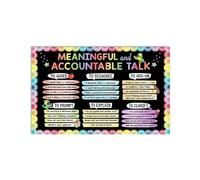 CZMDKEXM Elementary School Decor Metal Sign Classroom Discussion Sentence Stems Chart Conversation Starters Educational Teacher Resource (8 X 12 in)