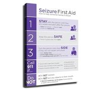 CZMDKEXM Epilepsy Awareness Poster Seizure First Aid Response Guide for Workplace Home School(Unframed,12x18inch(30x45cm))