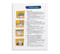 CZMDKEXM Nursery Wall-Art Diaper Changing Instructions Chart Newborn Care Poster for Childcare Center Room Home Decor 8 X 12 in