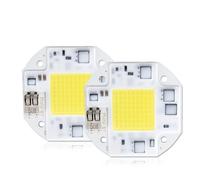 CZMDKEXM Pack of 2, LED COB Lamp AC110V 20W 30W 50W Diode Array Matrix Chip Smart IC Flicker-Free Light Bulb Household Bulbs(White,30W)