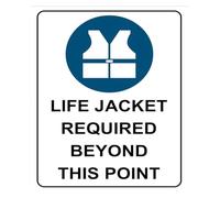 CZMDKEXM PFD Required Beyond This Point Sign Retro Metal Wall-Art 12x8 Inch