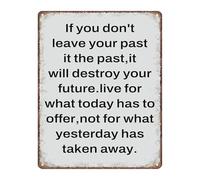 CZMDKEXM Retro Motivation Metal Sign Moving Forward Affirmation for Library Reading Nook Counseling Center Plaque 8 X 12 inch