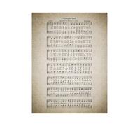 CZMDKEXM Sheet Music Art Poster - Featuring the Hymn Victory in Jesus, Framed Religious Wall Decor for Piano Players & Christian Homes(Framed,08x12inch(20x30cm))