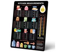 CZMDKEXM Time-Saver Kitchen Conversion Poster - All-in-One Baking & Cooking Measurement Chart, Handy Wall Art for Home Cooks and Bakers(Framed,12x18inch(30x45cm))
