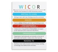 CZMDKEXM WICOR Model Instructional Strategies Metal Sign Educational Chart for Professional Development Training Room or Teacher Office Decor 8 X 12 in