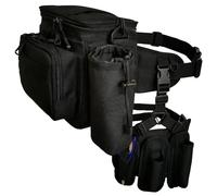 CZMYCBG Marsupio da Pesca e Caccia con Sistema MOLLE E Portaborraccia, Marsupio Tattico per Attrezzatura da Esterno, Esche, EDC - Borsa Multiuso in Nylon Resistente per Uomini e Donne(Black)