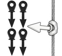 CZMYCBG Set da 4 Smorzatori in Gomma per Corde D'arco, Ammortizzatori per Corde D'arco Compound, Accessori per la Caccia e Il Tiro al Bersaglio(Black)