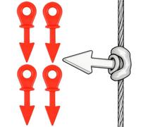 CZMYCBG Set da 4 Smorzatori in Gomma per Corde D'arco, Ammortizzatori per Corde D'arco Compound, Accessori per la Caccia e Il Tiro al Bersaglio(Red)