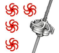 CZMYCBG Set di 4 Silenziatori per Corde di Arco da Tiro con L'Arco, Stabilizzatori in Gomma per Archi Composti, Smorzatori di Vibrazioni e Ammortizzatori(Red)