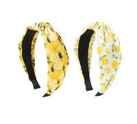 CZMZHFC 2 fermagli per capelli natalizi a forma di limone, con nodo superiore, da donna, antiscivolo, accessorio per capelli con frutta, perfetto per insegnanti (bianco + giallo)