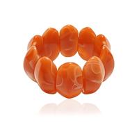 CZMZHFC Braccialetti arancioni da donna, braccialetti in resina elastici irregolari geometrici per donne ballo scolastico vacanza gioielli regalo