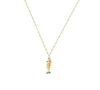 CZMZHFC Collana da Donna con Ciondolo a Forma di Pesce in Oro, con Ciondolo Mobile e Smaltato, alla Moda per Estate e Spiaggia per Compleanno e San Valentino