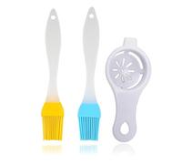 CZNBZIU 2 Silikon Backpinsel, Silikon Öl Butter Pinsel, Hitzebeständiger Pinsel Für Bbq, Grill, Backen, Kochen (Blau)