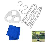 CZNBZIU Anello A Tre Piedi (Grande)Costruzione Di Luci Da Campo Con Rami|Diametro Per Rami|Acciaio Inox Di Alta Qualità|Brasero Per Barbecue Girevole, Griglia Per Barbecue,Ciotola Sus