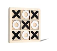 CZNBZIU Tic- Tac- Toe Spiel, Mini-Tisch Brett aus Holz, Board Spiele Zu Spielen mit Familie, Bord Spiele für Erwachsene für Couchtischdekoration, Partyspiele, Kindergeschenk