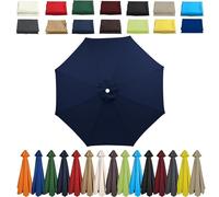 CZQGLYM Tettoia di Ricambio per Ombrello 2/2,3/2,5/2,7/3,0 Metri Copertura di Ricambio per Ombrellone da Giardino,Telo di Ricambio per Ombrellone 6/8 Stecche,UV50+ (Navy Blue,3.0m/8 Ribs)