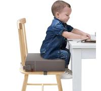 Czrrzl Sedia per bambini, flessibile, lavabile, smontabile, portatile, in poliuretano, per bambini, 2 fibbie di sicurezza, antiscivolo, per la casa, in viaggio (grigio)