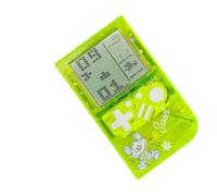 CZT Cute Block Console di gioco 23 giochi di mattoni Dispositivo di gioco retrò per bambini/studenti Console portatile puzzle Giochi cubici elettronici Regali portatili per ragazze di Natale (Green)