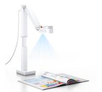 CZUR Fancy S Pro 12 MP Fotocamera per Documenti, Pieghevole Visualizzatore, Risoluzione 4K, Webcam 1080P@60 FPS, Doppio Autofocus, Campo Visivo A3, con Luce LED e MIC, er macOS e Windows (Bianco)